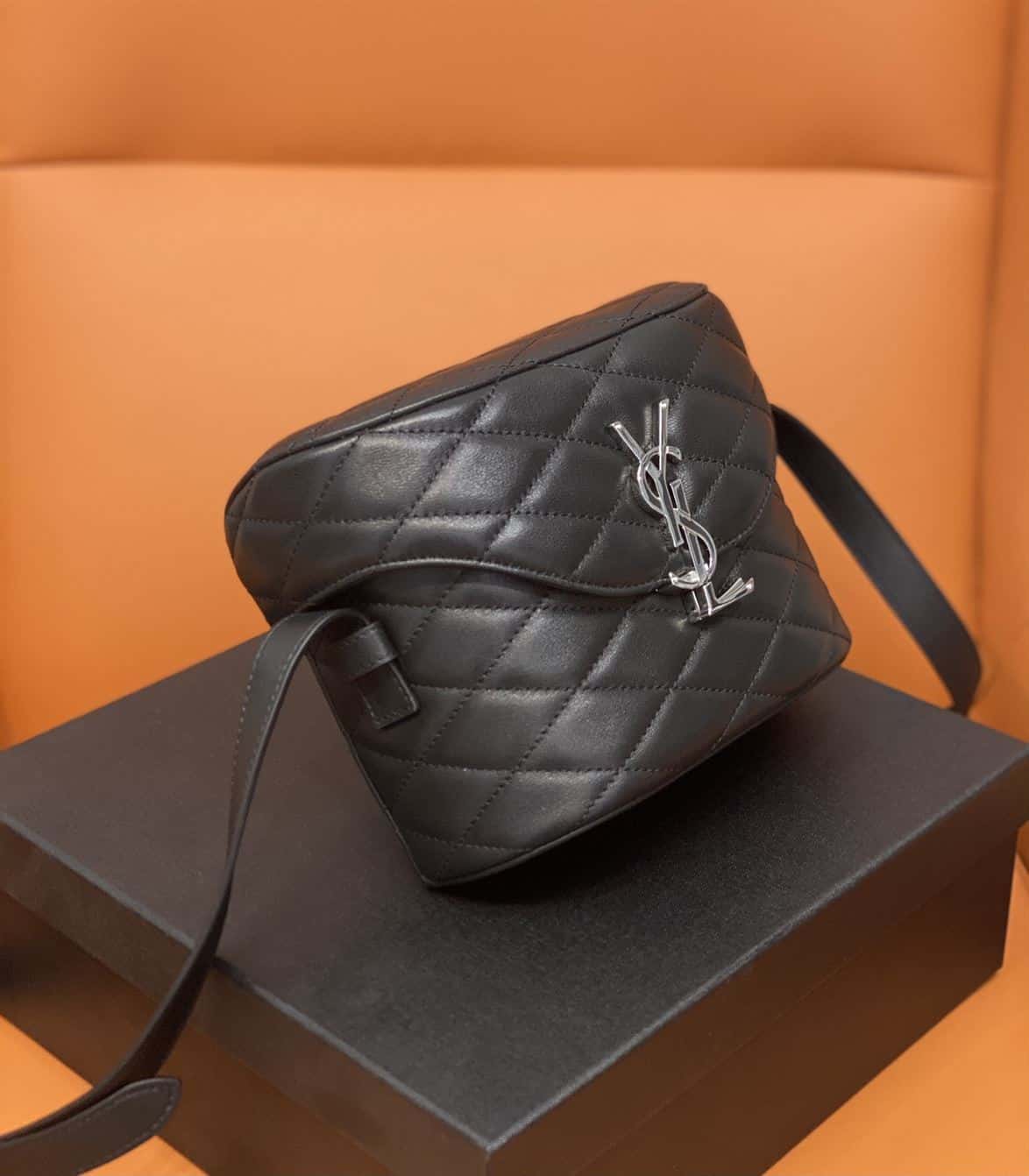 YSL JUNE QUILTED LEATHER CROSSBODY BLACK BAG – YB045