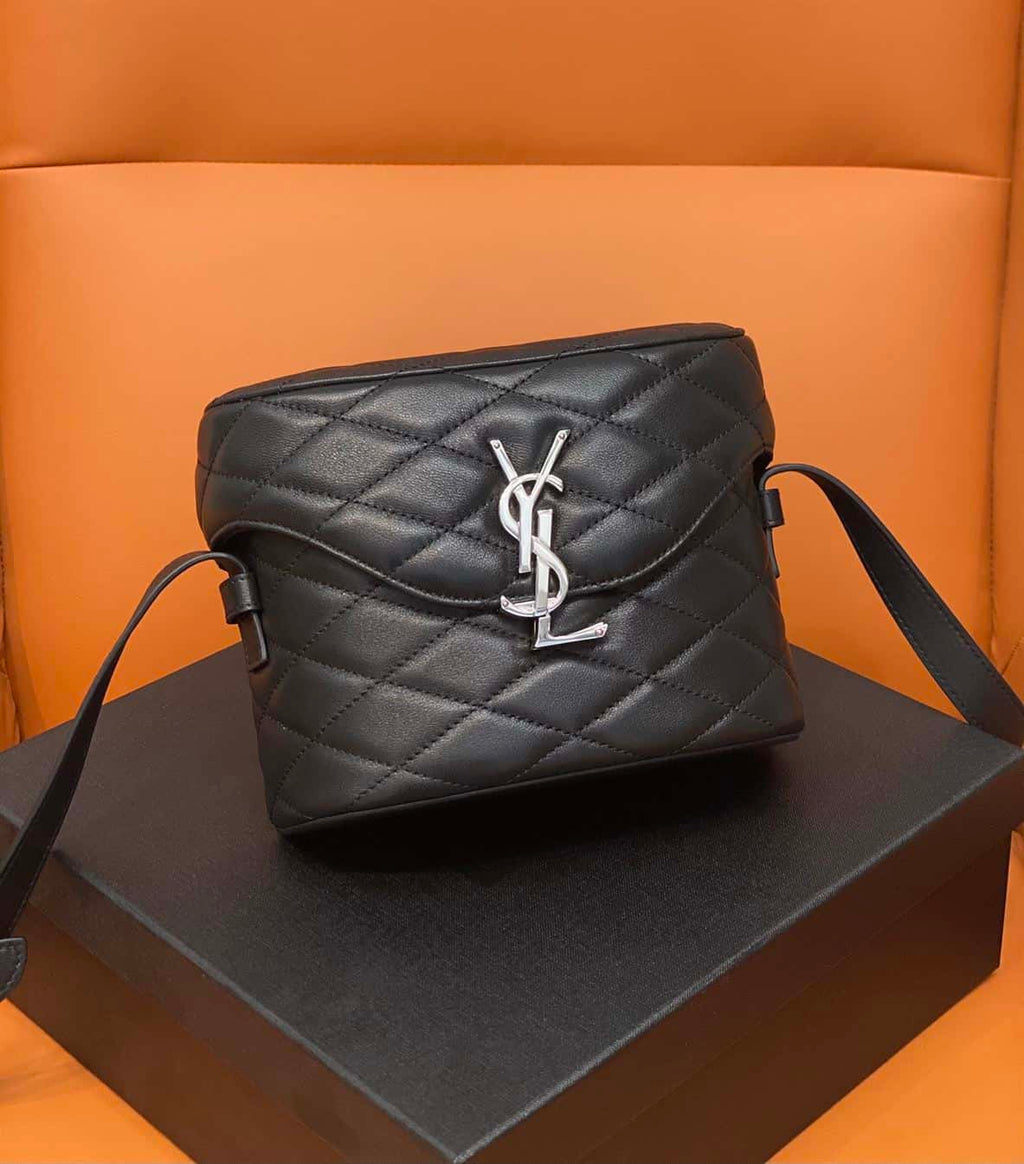 YSL JUNE QUILTED LEATHER CROSSBODY BLACK BAG – YB045