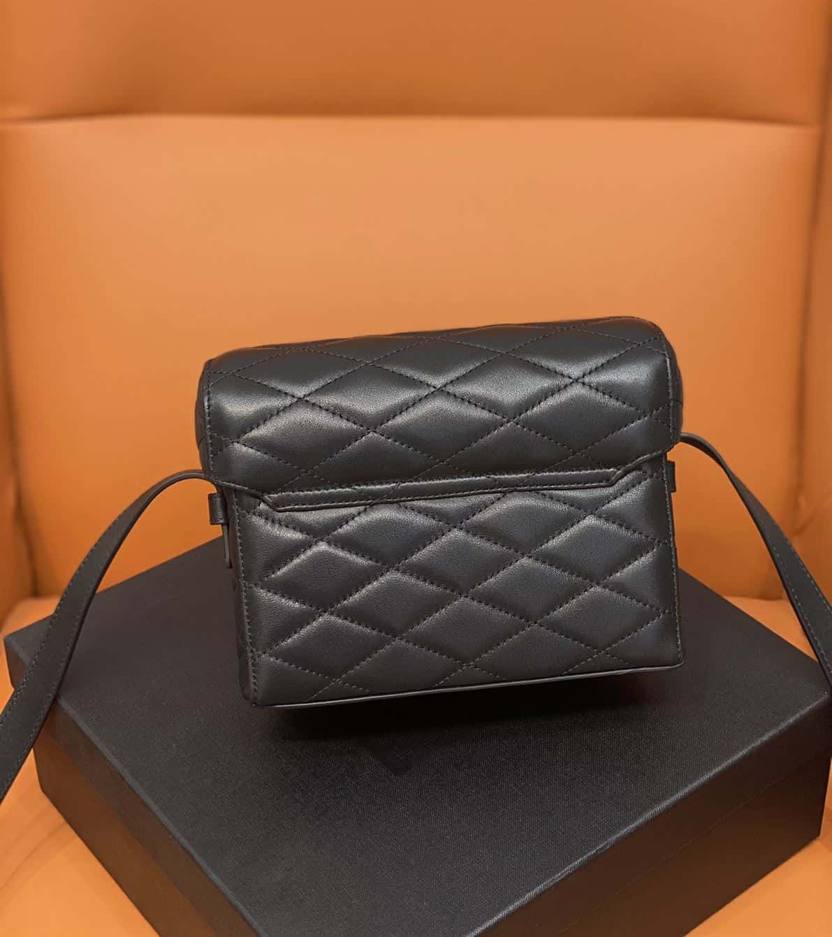 YSL JUNE QUILTED LEATHER CROSSBODY BLACK BAG – YB045