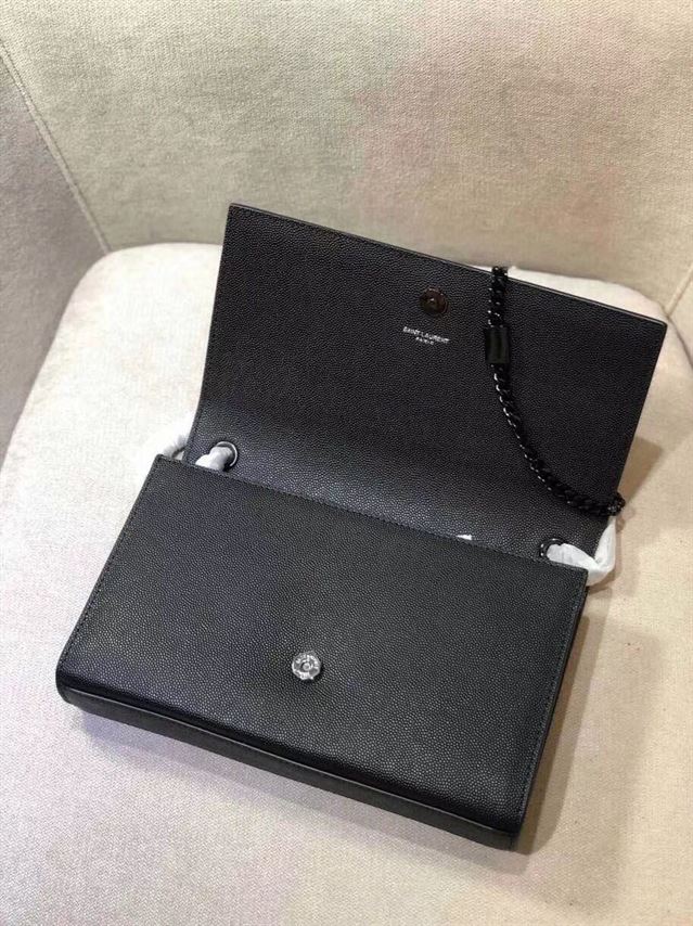 YSL KATE MEDIUM CHAIN BAG IN GRAIN DE POUDRE EMBOSSED LEATHER – YB037