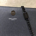 YSL KATE MEDIUM CHAIN BAG IN GRAIN DE POUDRE EMBOSSED LEATHER – YB037