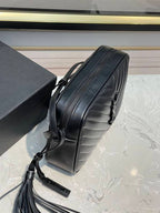 YSL LOU CAMERA BLACK BAG IN QUILTED LEATHER – YB051