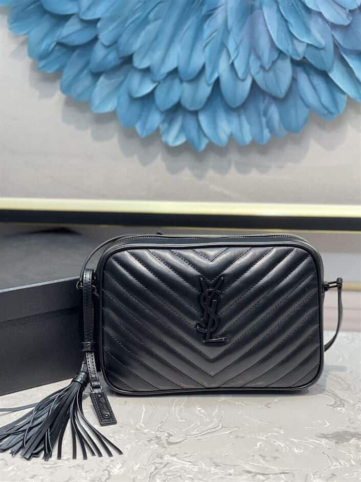 YSL LOU CAMERA BLACK BAG IN QUILTED LEATHER – YB051