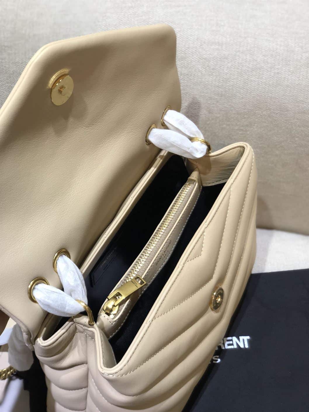 YSL LOULOU WHITE CREAM BAG – YB013