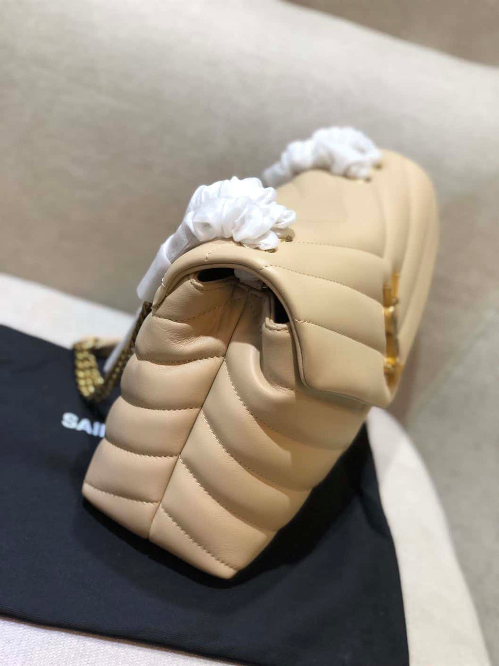 YSL LOULOU WHITE CREAM BAG – YB013
