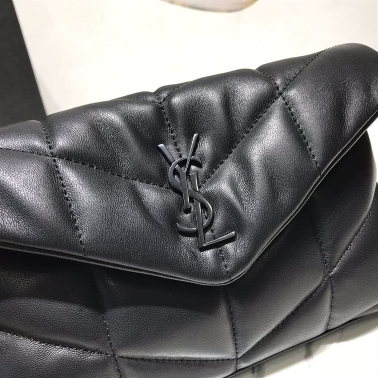 YSL LOULOU PUFFER SHOULDER BLACK BAG – YB010