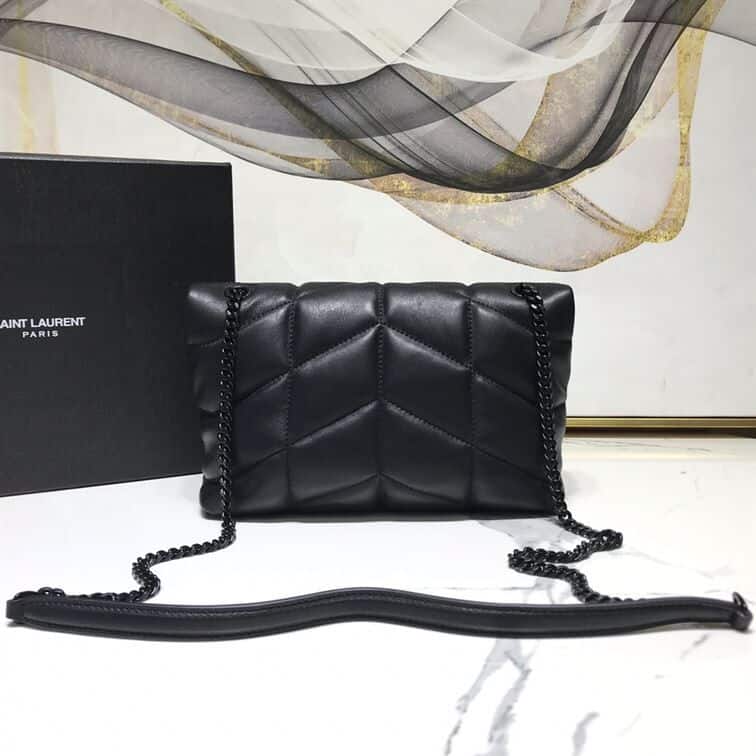 YSL LOULOU PUFFER SHOULDER BLACK BAG – YB010