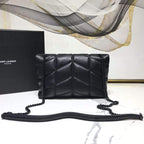 YSL LOULOU PUFFER SHOULDER BLACK BAG – YB010
