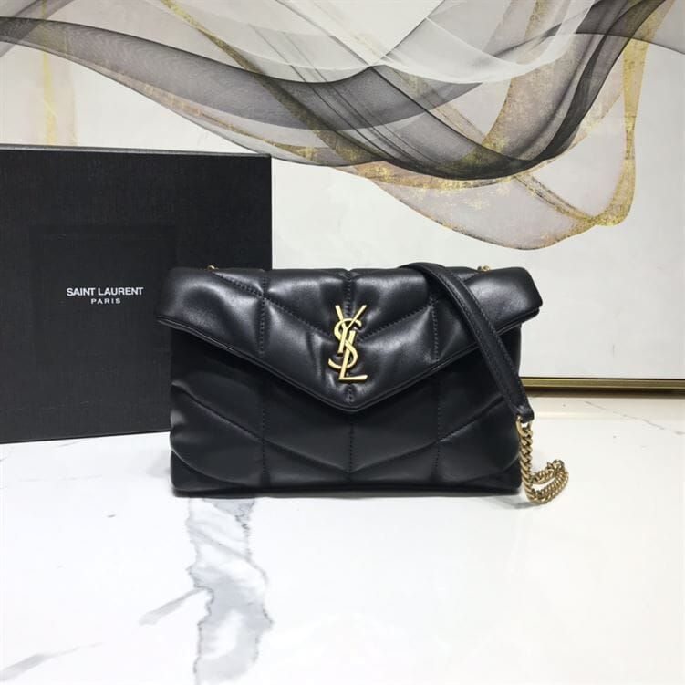 YSL LOULOU PUFFER SHOULDER BLACK BAG – YB011