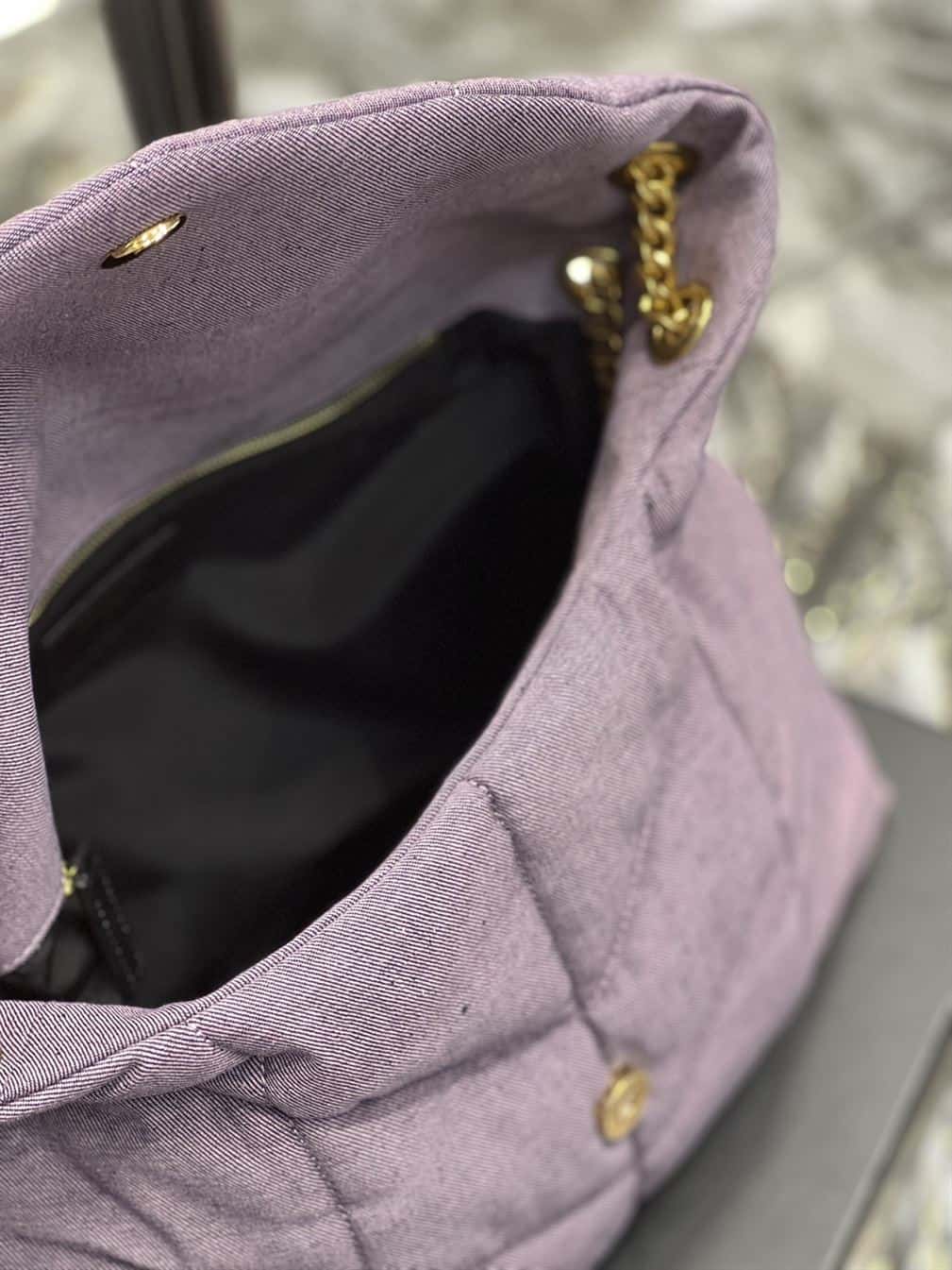 YSL MEDIUM PUFFER PURPLE BAG – YB058