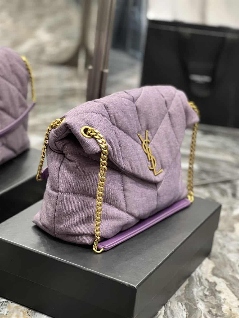 YSL MEDIUM PUFFER PURPLE BAG – YB058