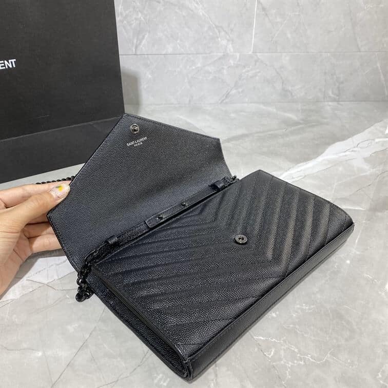 YSL MONOGRAMME CHAIN WALLET BLACK BAG – YB032