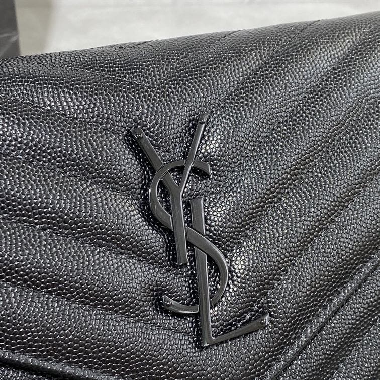 YSL MONOGRAMME CHAIN WALLET BLACK BAG – YB032
