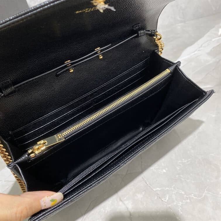 YSL MONOGRAMME CHAIN WALLET BAG BLACK – YB040