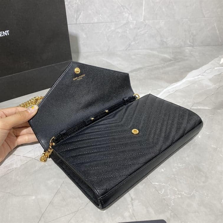 YSL MONOGRAMME CHAIN WALLET BAG BLACK – YB040