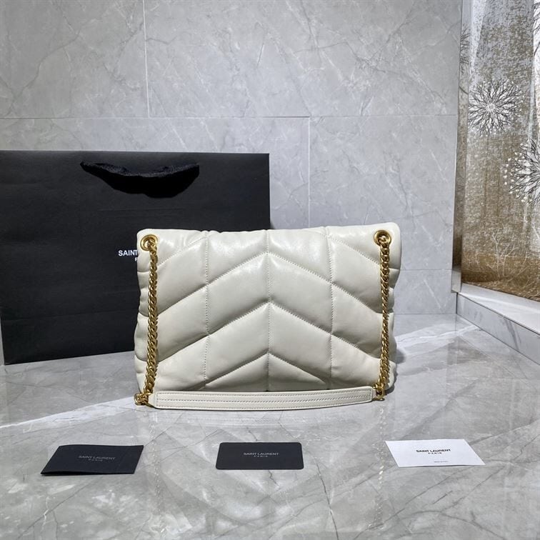 YSL PUFFER TOY CREAM WHITE BAG – YB014