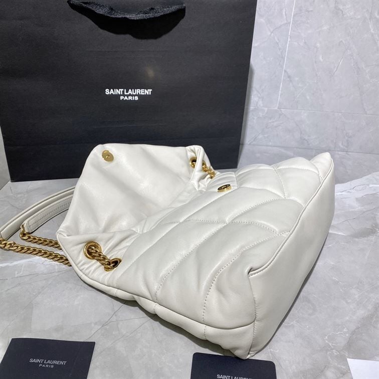 YSL PUFFER TOY CREAM WHITE BAG – YB014