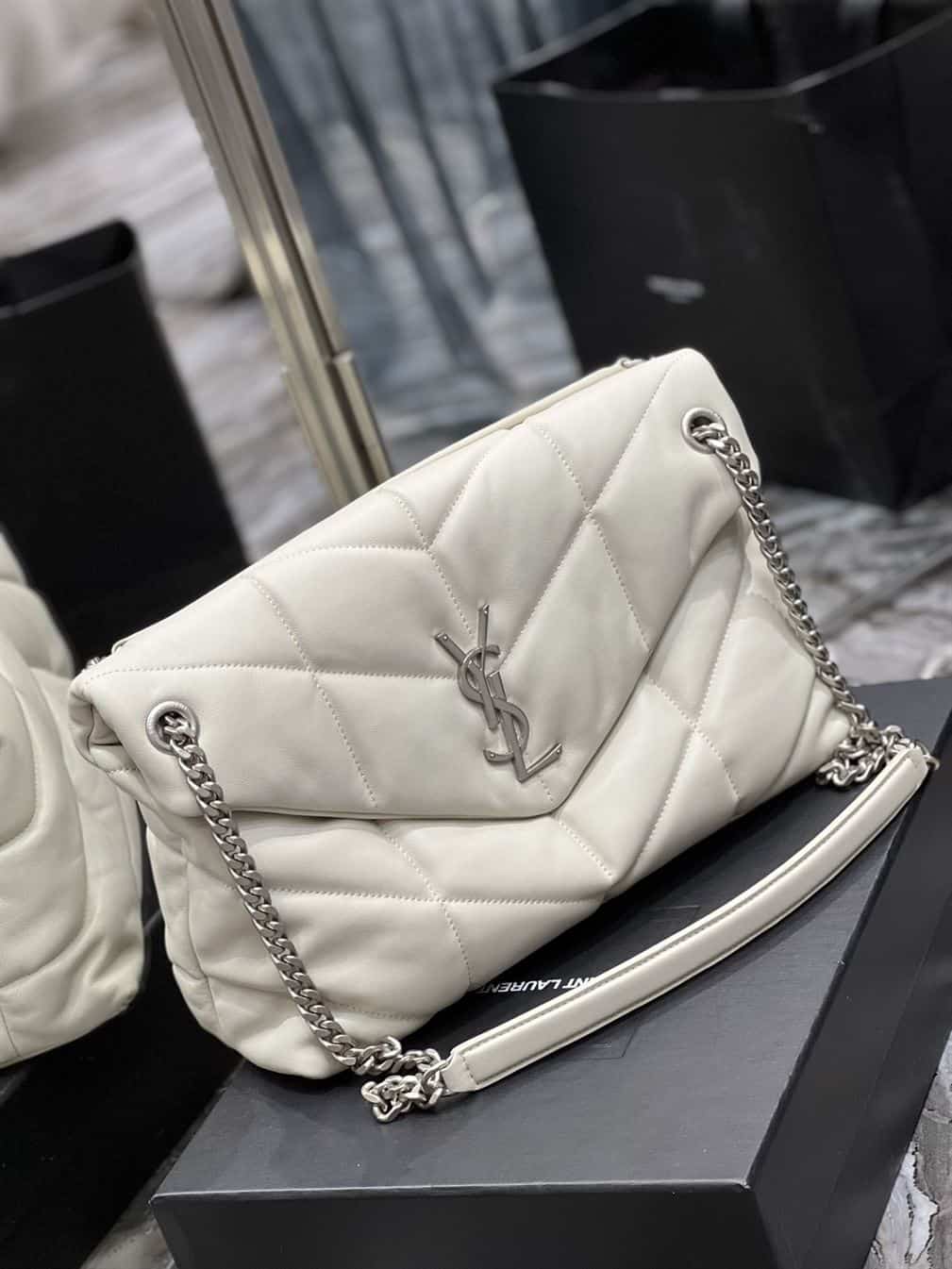 YSL PUFFER TOY WHITE BAG – YB017