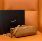 YSL PUFFER TOY BROWN BAG IN QUILTED LAMBSKIN – YB056