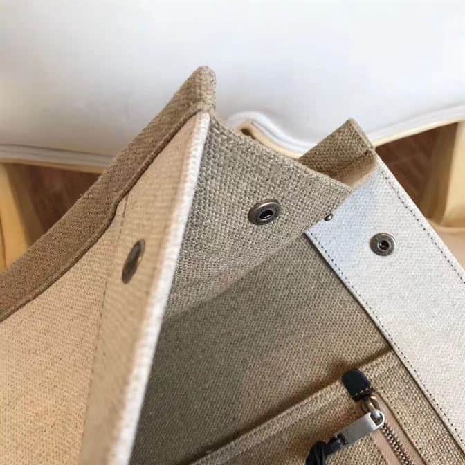 YSL RIVE GAUCHE CANVAS TOTE WHITE BEIGE BAG – YB026