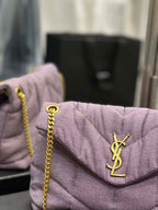 YSL SMALL PUFFER PURPLE BAG – YB057