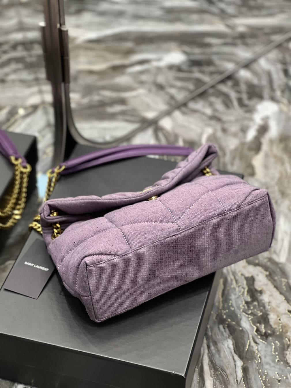 YSL SMALL PUFFER PURPLE BAG – YB057