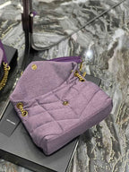 YSL SMALL PUFFER PURPLE BAG – YB057
