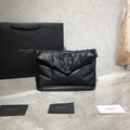 YSL SMALL PUFFER IN QUILTED NAPPA BLACK LEATHER – YB060