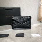 YSL SMALL PUFFER IN QUILTED NAPPA BLACK LEATHER – YB060