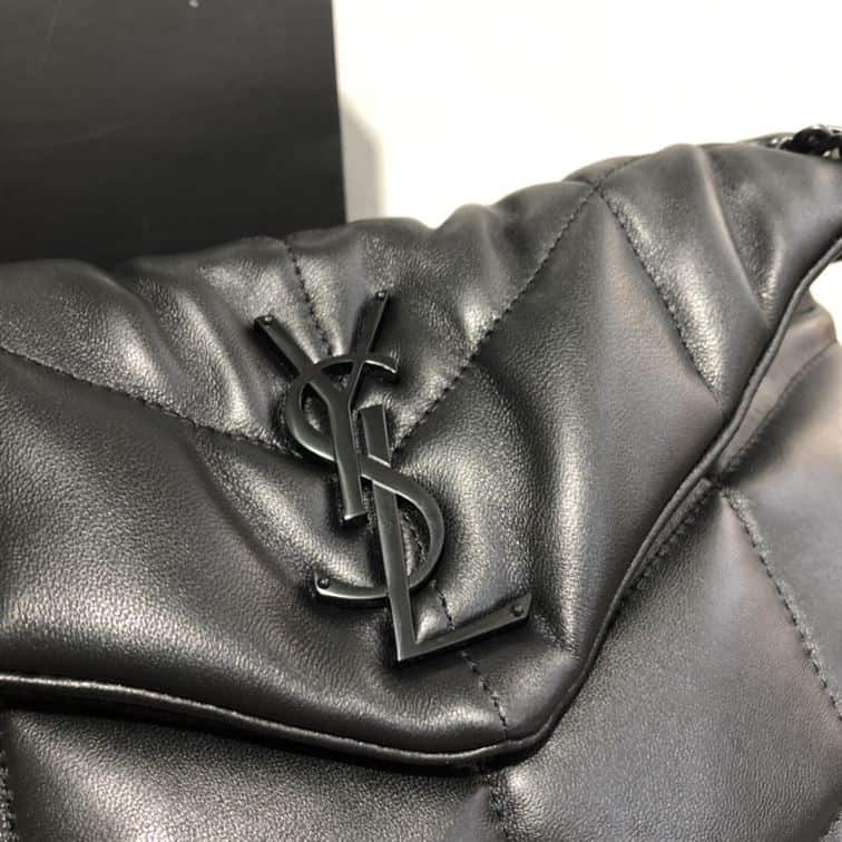 YSL SMALL PUFFER IN QUILTED NAPPA BLACK LEATHER – YB060
