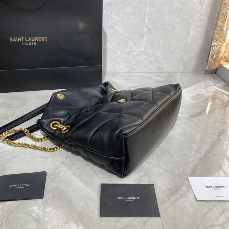 YSL SMALL PUFFER IN QUILTED NAPPA LEATHER BLACK – YB061