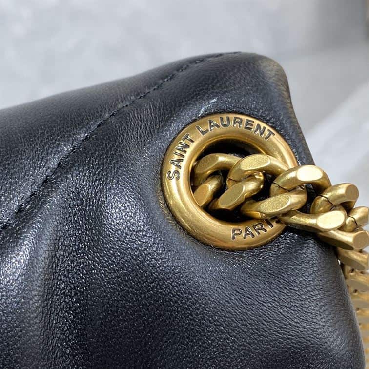 YSL SMALL PUFFER IN QUILTED NAPPA LEATHER BLACK – YB061