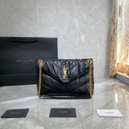 YSL SMALL PUFFER IN QUILTED NAPPA LEATHER BLACK – YB061