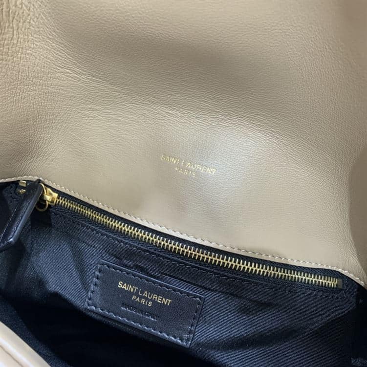 YSL SMALL PUFFER IN QUILTED NAPPA BROWN LEATHER – YB064