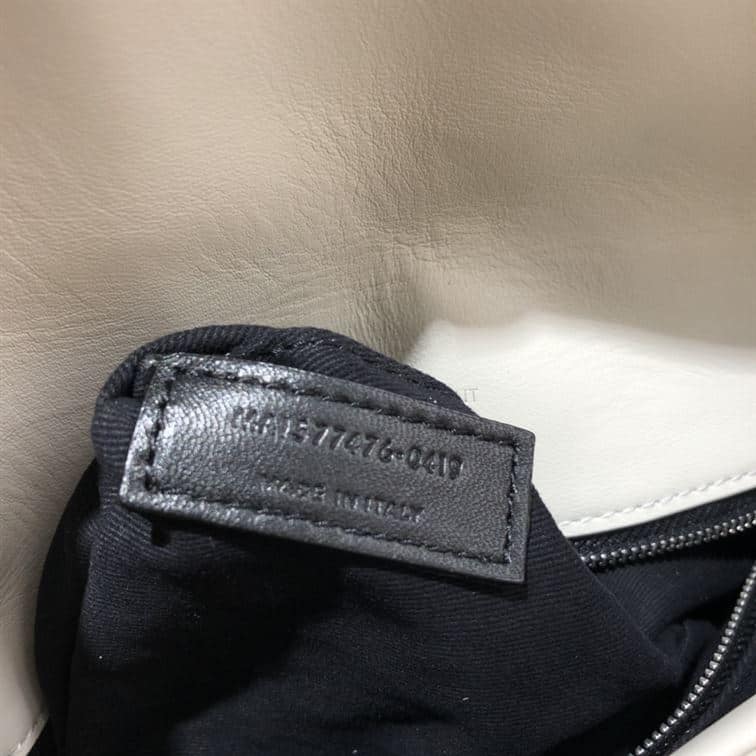 YSL SMALL PUFFER IN QUILTED NAPPA WHITE LEATHER – YB069