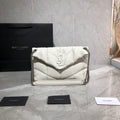YSL SMALL PUFFER IN QUILTED NAPPA WHITE LEATHER – YB069
